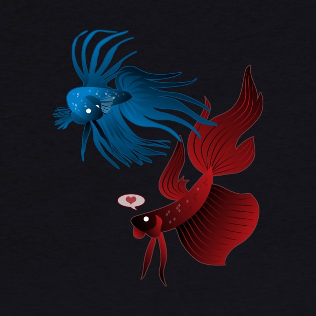 Betta Fish Love by Psitta